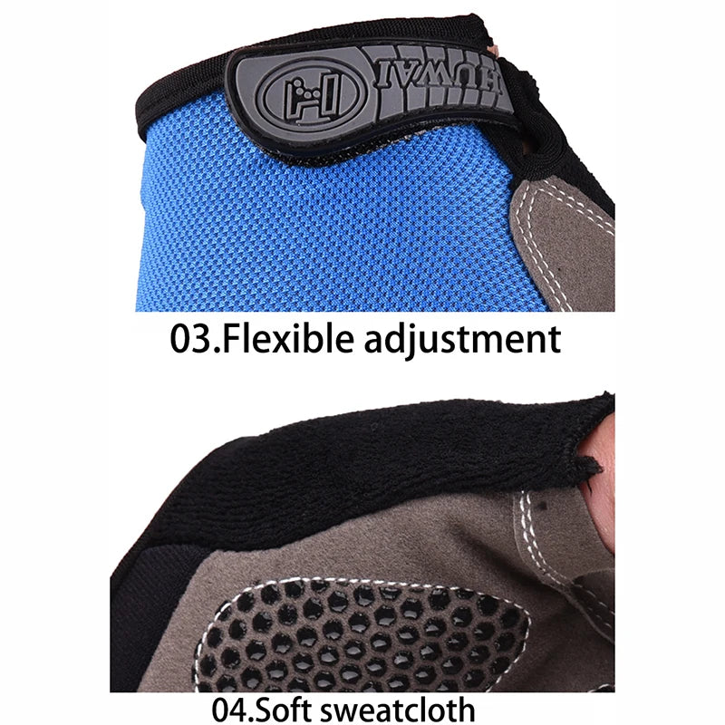 Maximaler Grip - Komfort: Fingerlose Gym Handschuhe unisex, atmungsaktiv - rutschfest