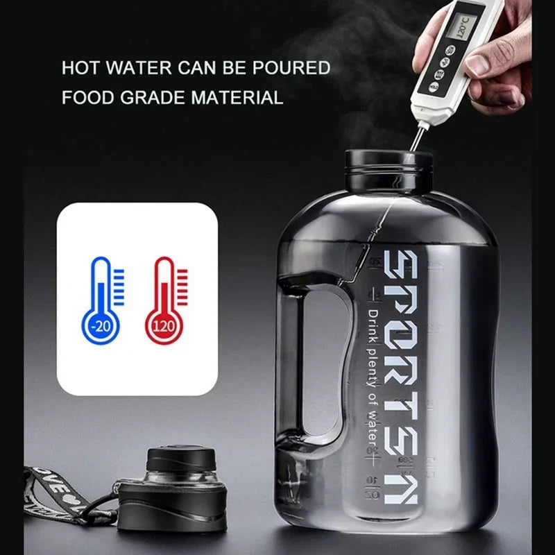 BPA-freie Sport Wasserflasche 1,7L - 2,7L – Robust, Groß - Ideal fürs Outdoor