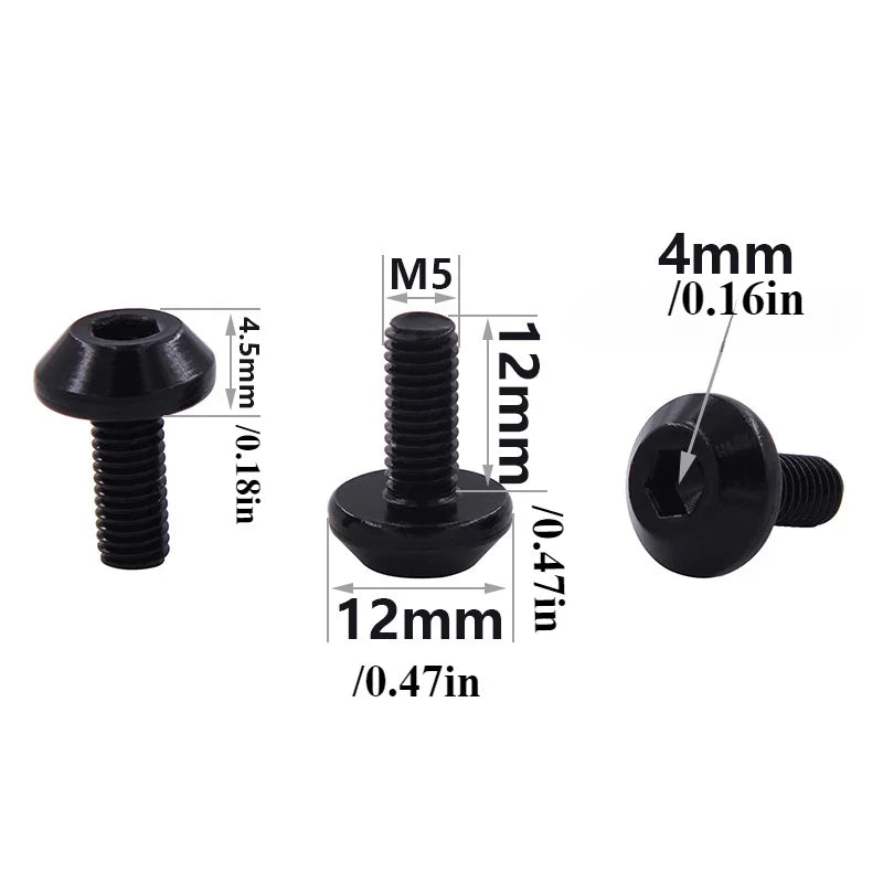 4er Set Aluminium M5 Schrauben für Fahrradflaschenhalter MTB Rennrad Zubehör