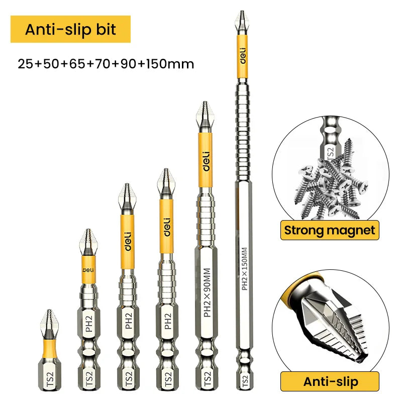 Rutschfeste PH2 Magnetische Kreuzschraubendreher Bits Bohrer für Werkzeuge