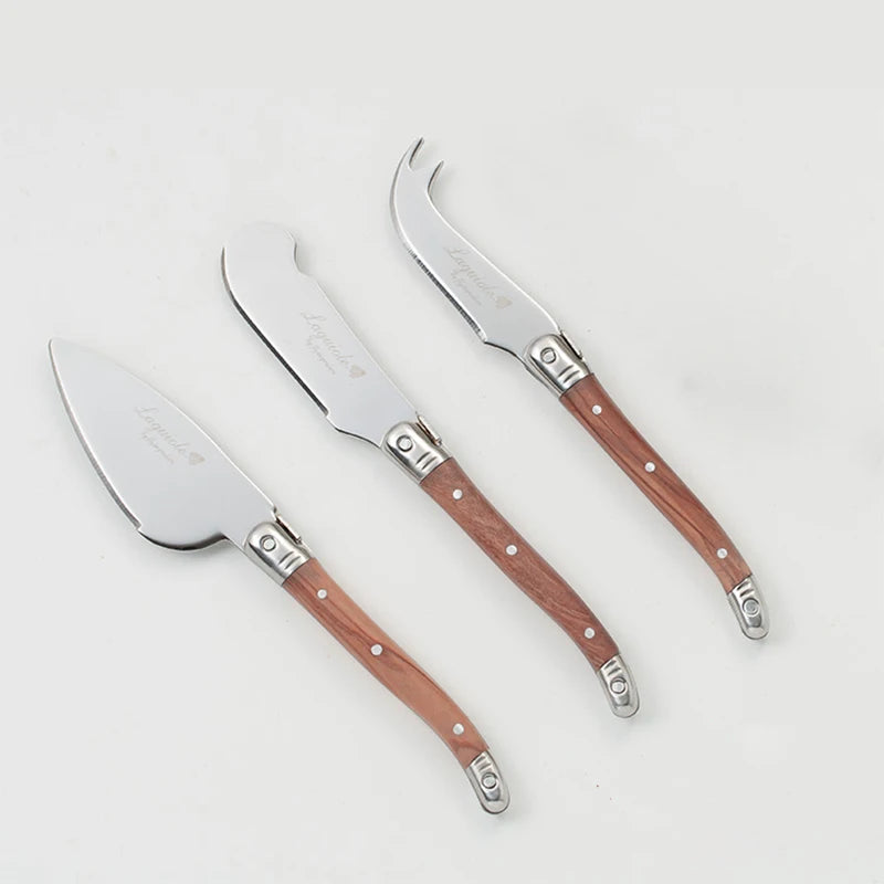 Butterverteiler Set Laguiole Stil Edelstahl Holzgriff Für Küchengebrauch