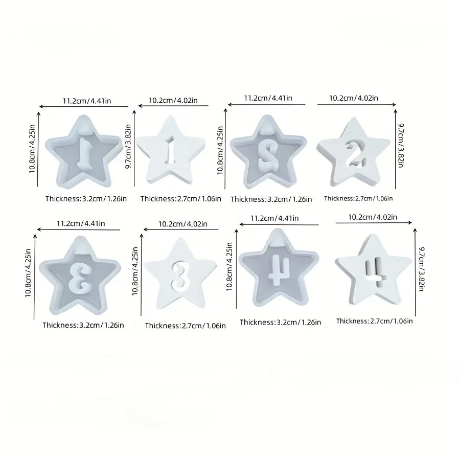 Silikon Weihnachts-Adventskalender Kerzenhalter Set für DIY Deko