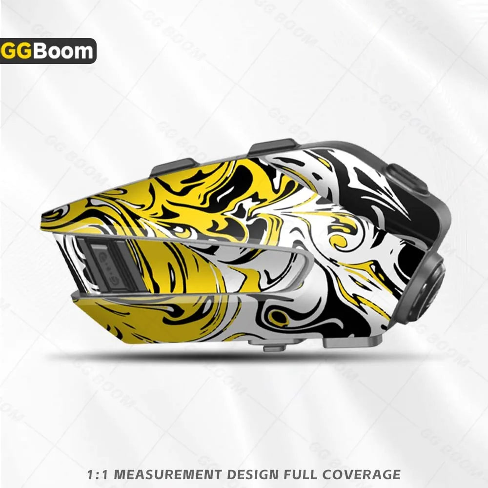 Wasserdichte Aufkleber für Motorradhelm Bunte Bluetooth Dekoration