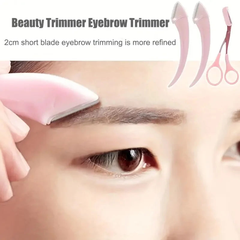 Präzises Augenbrauentrimmer-Set 3-teilig für natürlich perfektes Styling ohne Strom