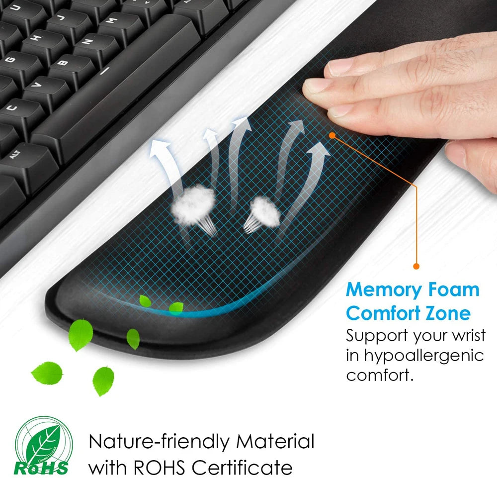 Ergonomisches Handgelenkauflage Mauspad aus Memory-Schaum rutschfest