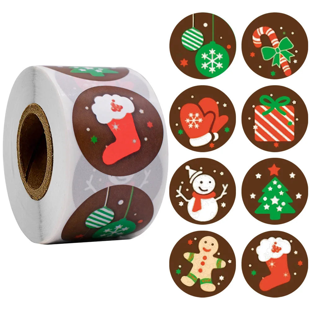 500 runde Kraftpapier-Etiketten für Geschenke, Kuchen und Hochzeit