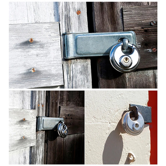 Rund Edelstahl Vorhängeschloss 60/70mm Rostfrei Wasserdicht mit 2 Schlüsseln