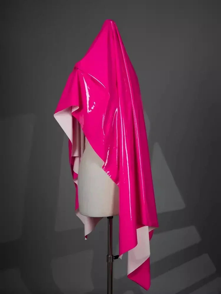 50x145cm Glänzender Elastischer Kunstleder Stoff für Kleidung DIY Projekte