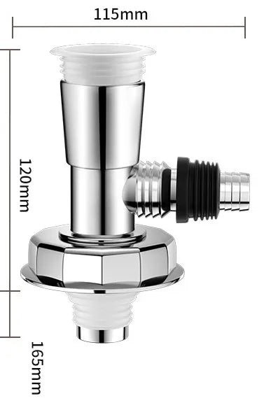 Waschmaschinen Bodenablauf Doppel Rohranschluss Universal Schlauchadapter
