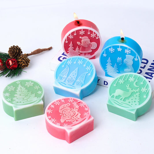 DIY Silikonform Weihnachtsbaum Schneemann Kerzen Seife Harz Gips