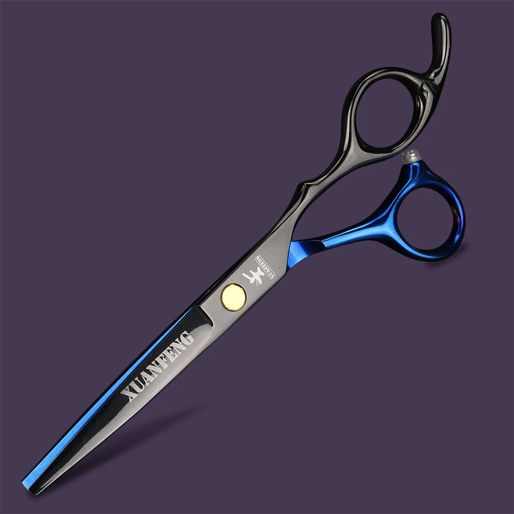 Professionelle Haarschneideschere aus Edelstahl mit schwarzer Goldbeschichtung für präzises Schneiden