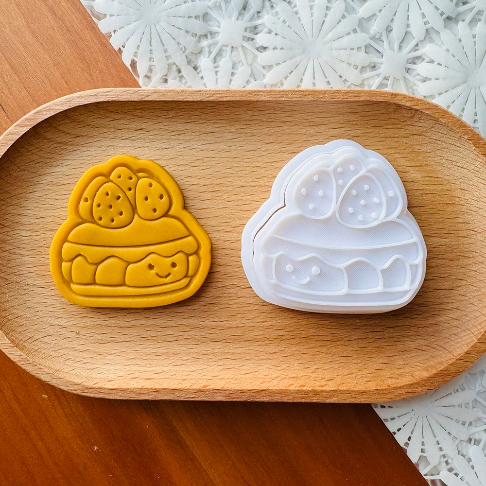 Kreative Backform: Burger - Sandwich Motiv Keksstempel aus PLA Kunststoff