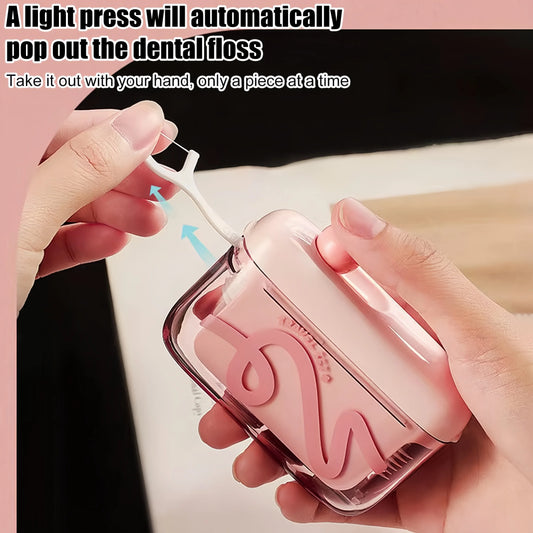 Tragbare Zahnseide Box mit Pop Up Spender für einfache Mundpflege