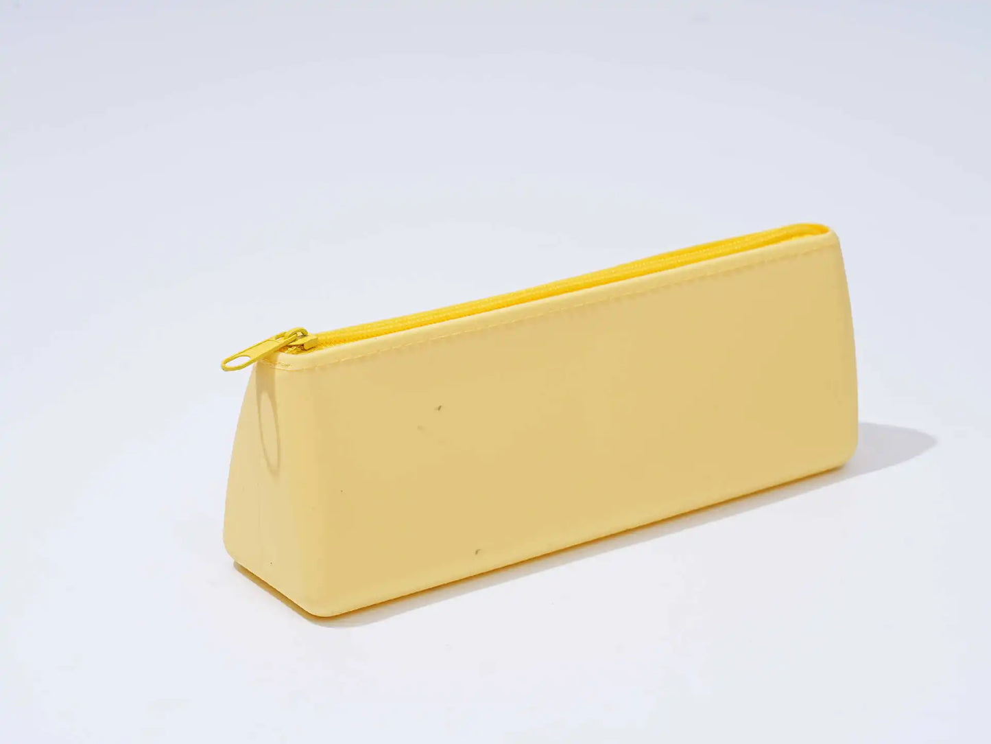 Einfarbige Silikon Federmäppchen mit großem Fassungsvermögen und Reißverschluss