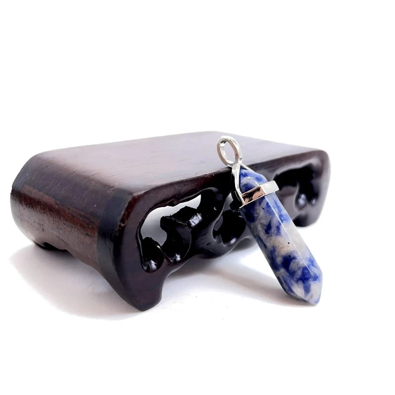 Naturstein Sechseck Stabanhänger – DIY Schmuck, Amethyst, Tigerauge Mix