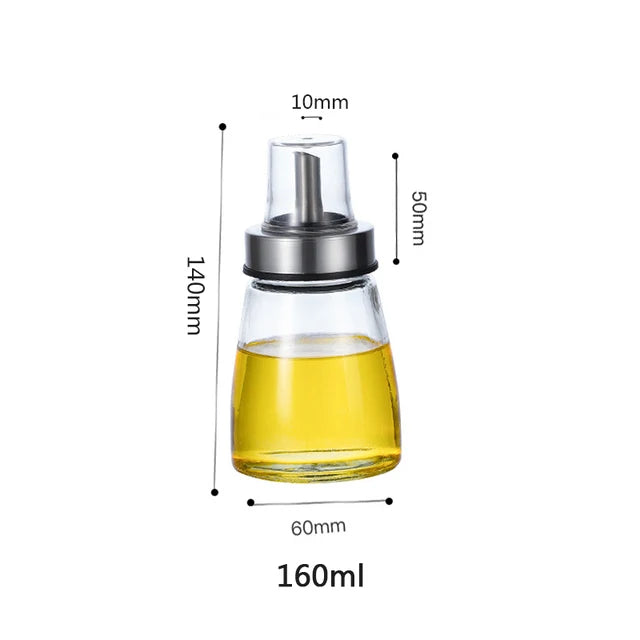 Präziser Dosiergenuss: Umweltfreundliche Glas-Ölflasche 180/300/500ml für Küche