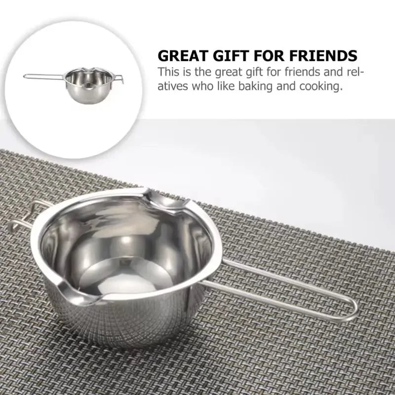 Edelstahl Kerzenwachsschmelztopf mit hitzebeständigem Griff für DIY