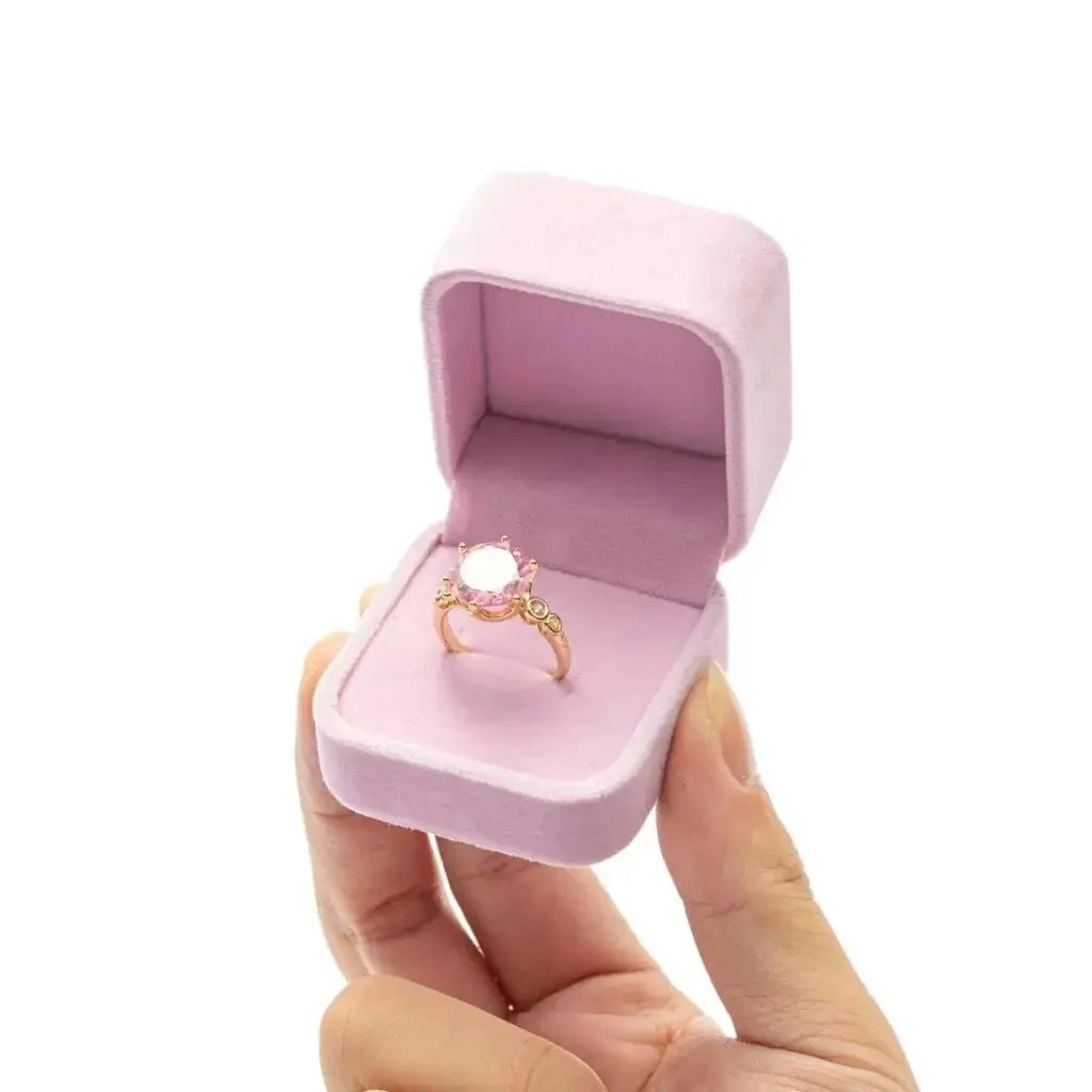 Samt Schmuckbox Organizer für Halskette Ringe Ohrringe Geschenk Verpackung