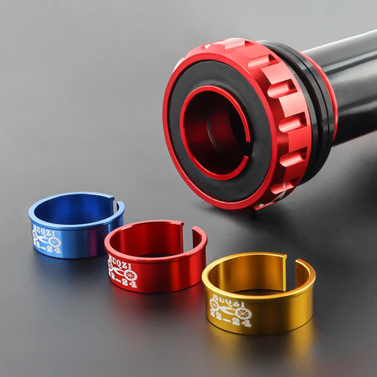 Fahrrad Tretlager Adapter 24mm auf 22mm MTB Rennrad Umwandlung Ring Aluminium