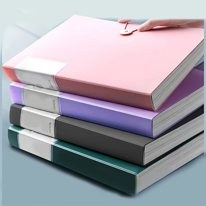 A4 Ordnungsmappe 60 Fächer – PP-Material, wasserdicht für Schule - Büro