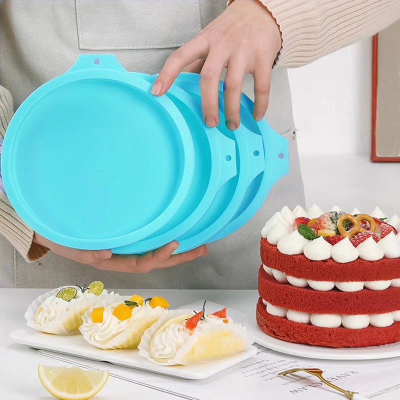 Antihaft Silikon Kuchenform 4/6/8 Zoll – Perfekt für DIY Torten - Backen