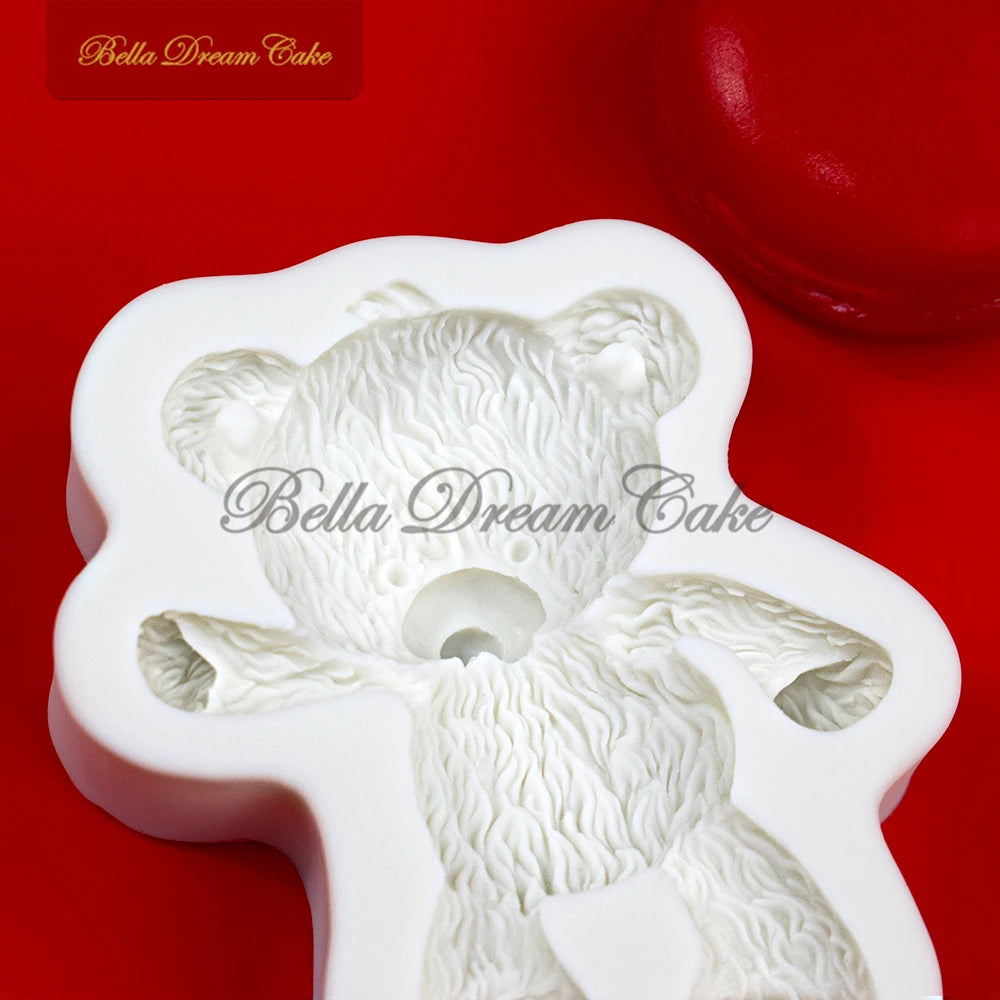 Vielseitige 3D Bären-Silikonform für Fondant, Backen - Basteln