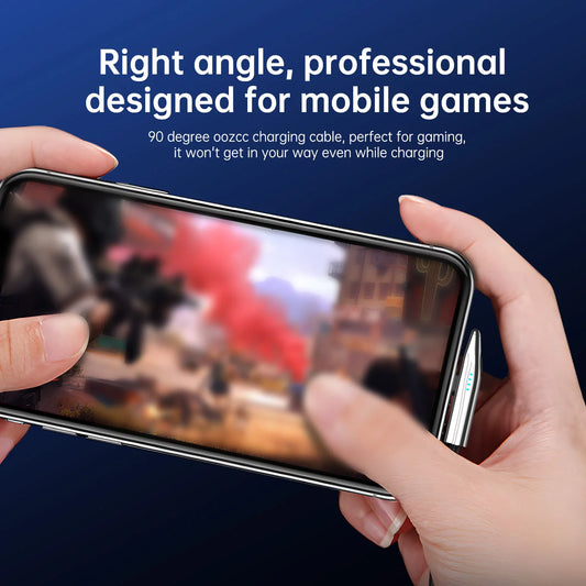 240W Schnellladekabel Typ-C mit 90-Grad-Winkel für schnelle Ladung