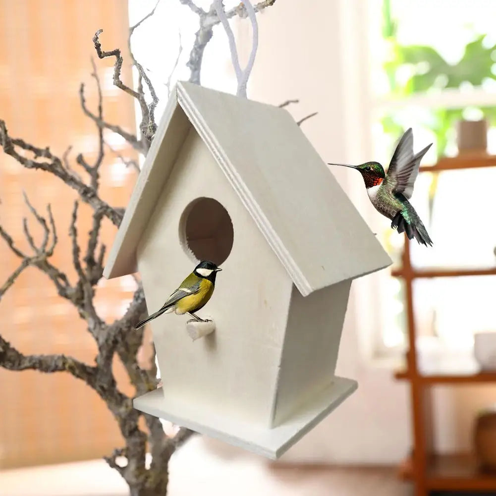 Wetterfestes Holz-Vogelhaus für kleine Vögel - Ideal zum Aufhängen