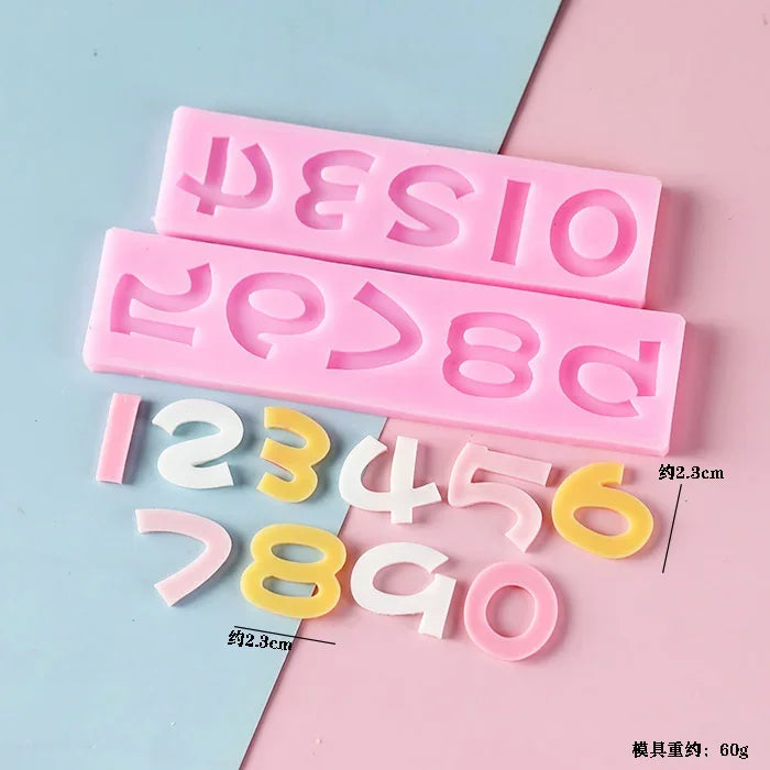 Vielseitige 3D-Silikonform: Zahlen - Buchstaben für Backen - Basteln