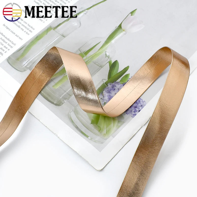 5 m PU Lederband 5-50 mm Gold Silber für DIY Schmuck Dekor Riemen