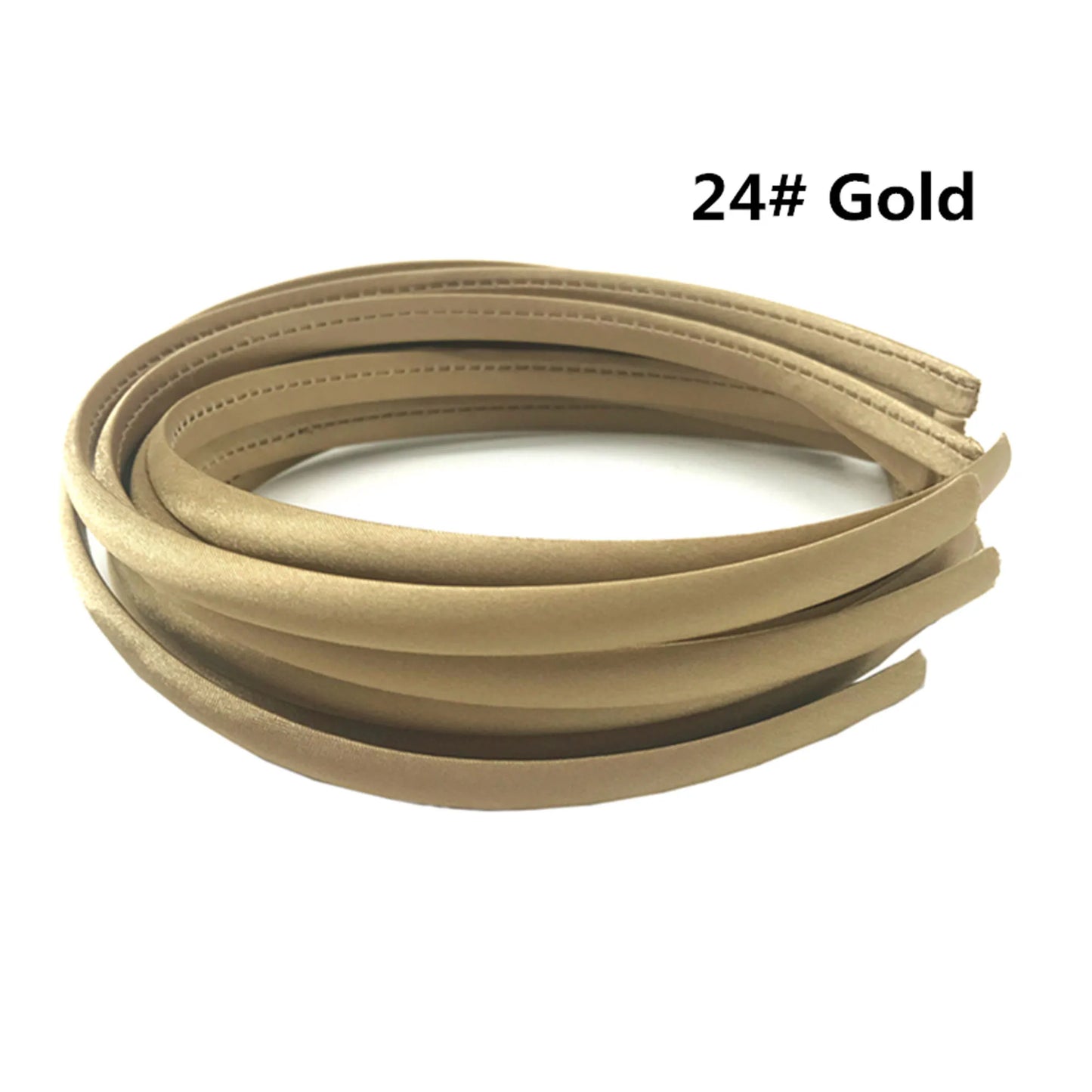 Stoffbezogenes Haarband 1 cm Breite Unisex 10/60 Stück bunte Farben