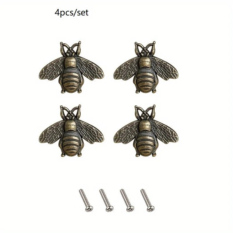 Retro Bienen Schrankgriffe aus Zinklegierung – Antike Möbelknöpfe Stilvoll
