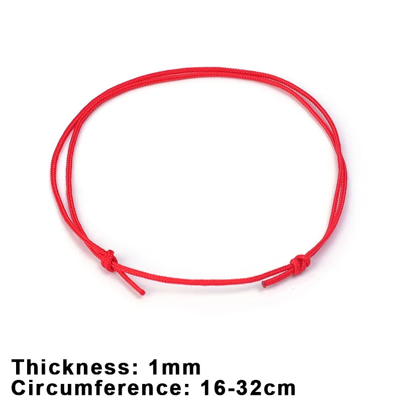 10-50 Stk. Rotes Schnurarmband Glück Erfolg Schutz Amulett Paare