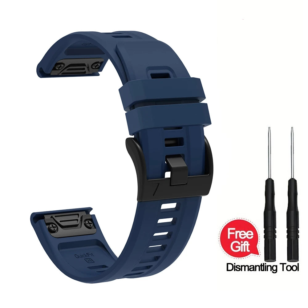 Silikon-Uhrenarmband 22-26 mm für vielseitige Smartwatch Modelle