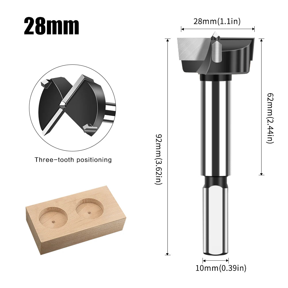 Präziser Hartmetall Forstner Bohrer 12-60mm für Holzbearbeitung