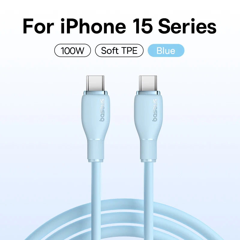 100W USB-C Schnellladekabel Datenkabel für Handy Laptop Tablet Konsole TPE