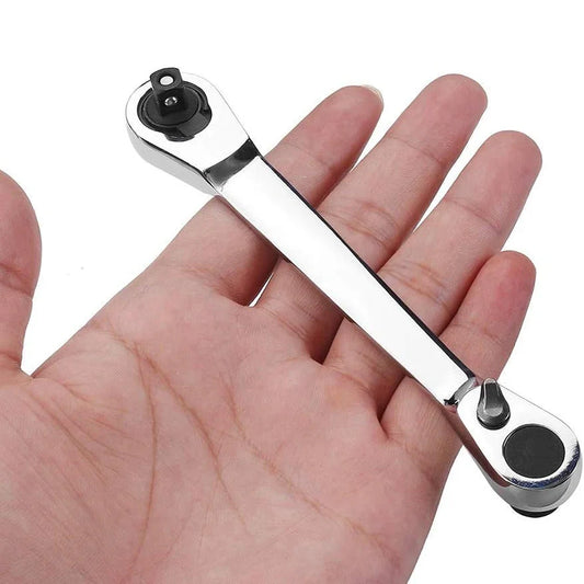 Ausziehbarer Mini-Ratschensatz mit doppelseitigem Schnellsteckschlüssel