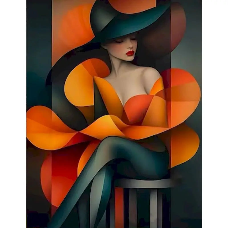 Abstraktes Malen nach Zahlen Set auf Leinwand mit Acrylfarben 20-75cm