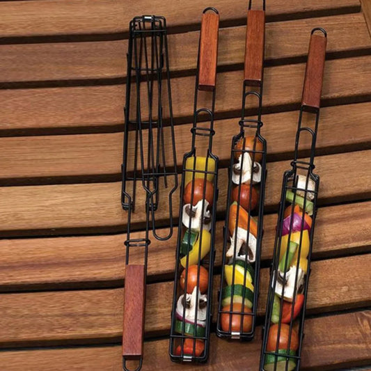 Tragbarer Antihaft-Grillkorb für Camping - Picknick – Leicht, Robust, Vielseitig