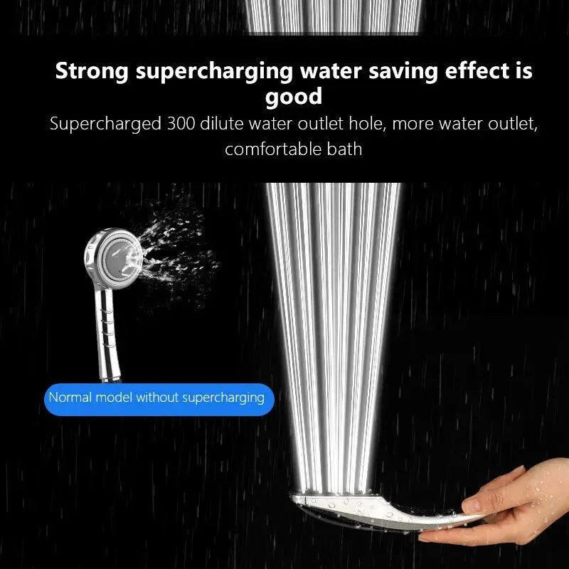 Quadratischer Duschkopf mit 300 Löchern – Starker Wasserdruck - Wassersparfunktion