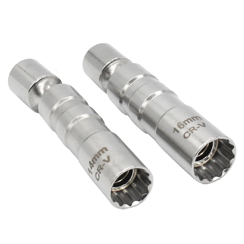 Zündkerzen Steckschlüssel Adapter Set 14mm 16mm Universalgelenk 3/8 Zoll