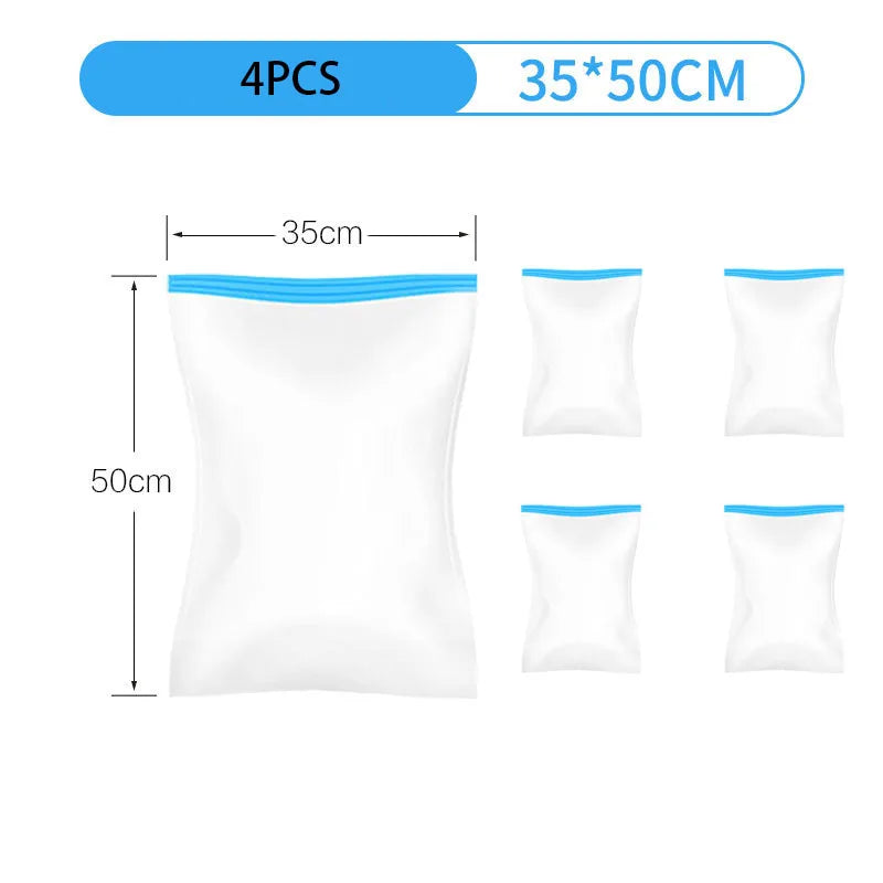 4er Set Roll Kompressionsbeutel für platzsparendes Reisen