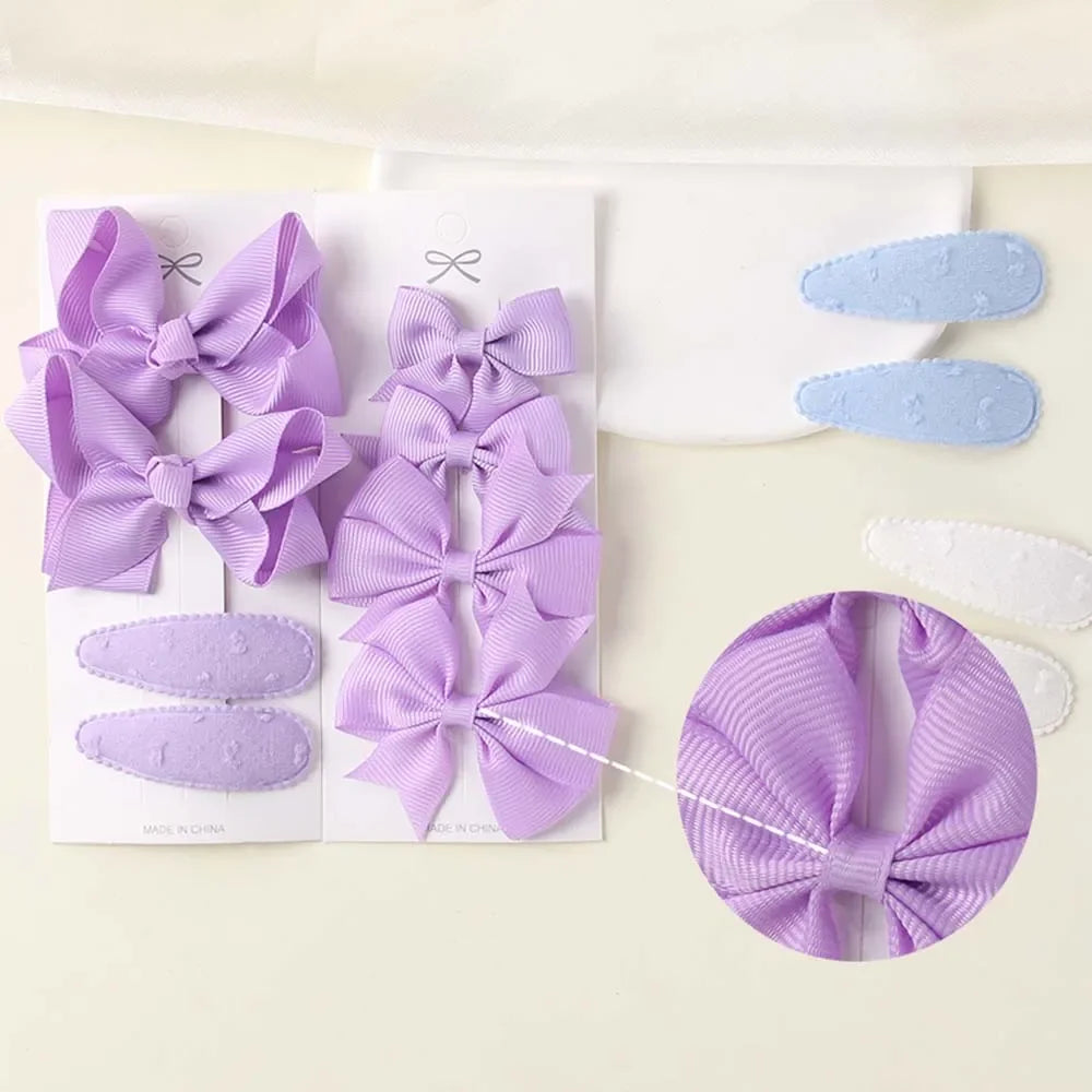 Elegante Haarklammern mit Schleifen für Mädchen – 8-teiliges, sicheres Stylingset
