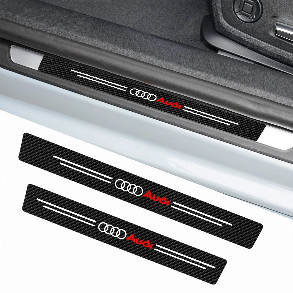 4er Set Carbon Optik Einstiegsleisten Aufkleber – Türschweller Schutz Auto