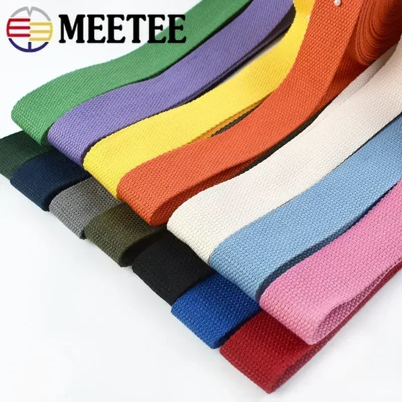 4M Polyester/Nylon Gurtband 1.3mm dick, 20-50mm breit für DIY Nähen Rucksäcke