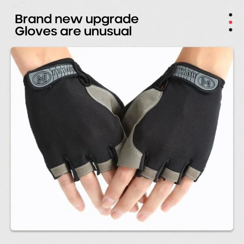 Atmungsaktive Halb-Finger Radfahren Handschuhe mit Anti-Rutsch für Unisex