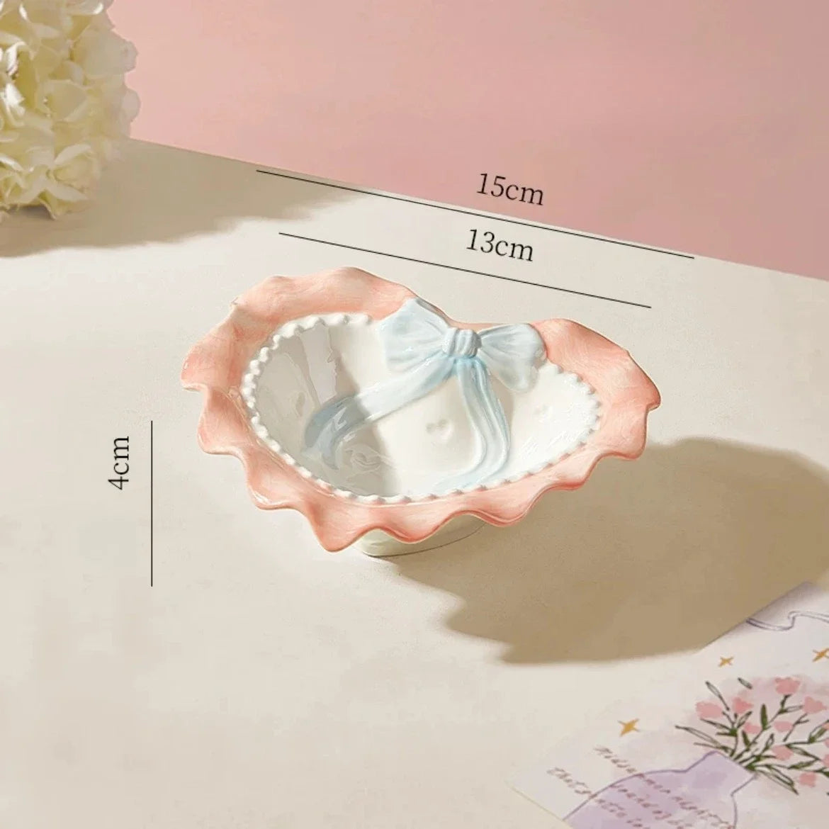 Herzförmiger Keramik Katzennapf mit Anti Spill Design für Hunde und Katzen