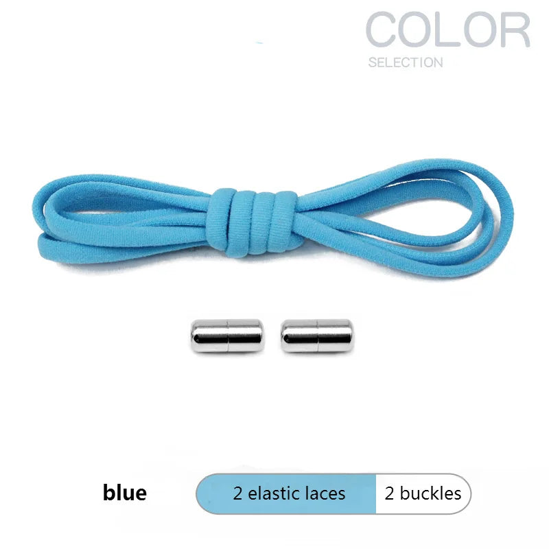 4er Set elastische 100cm Schnürsenkel ohne Binden mit Metallverschluss