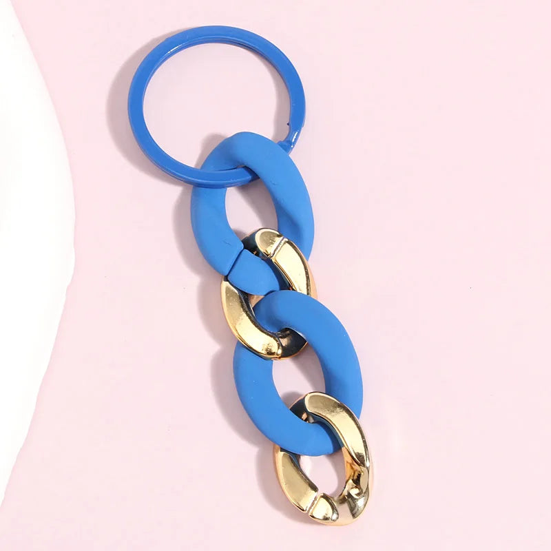 Bunte Acryl Schlüsselanhänger mit O-förmiger Schnalle – Trendiges Accessoire