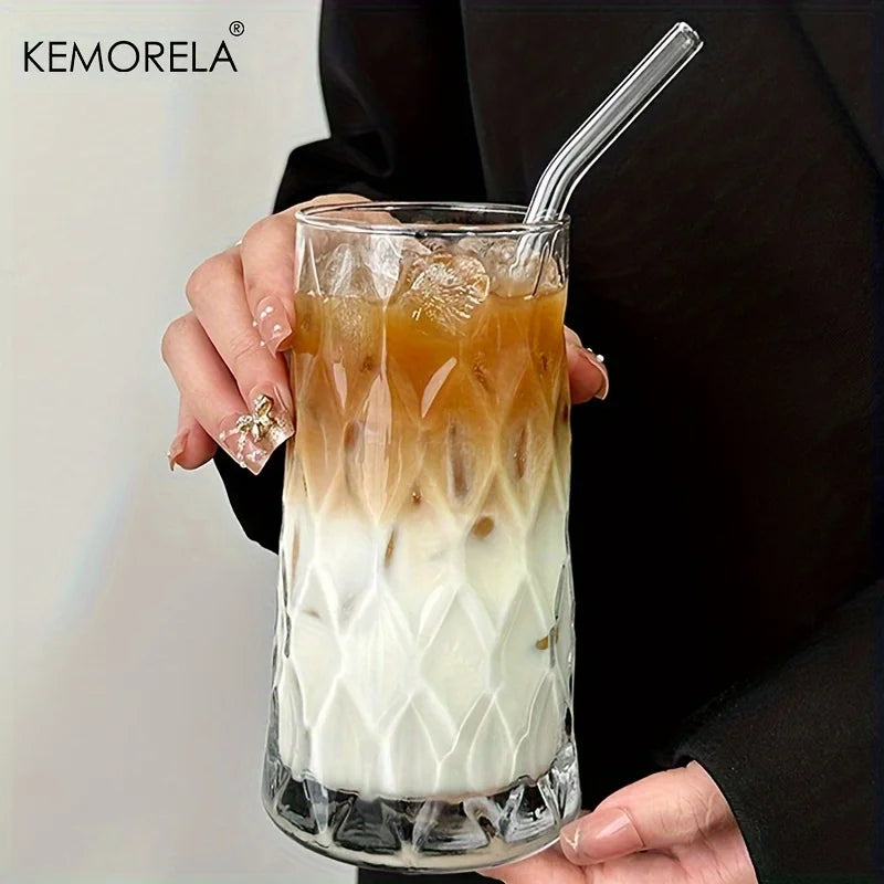 Vielseitige 500 ml Eiskaffeetasse aus umweltfreundlichem Glas – elegant - robust